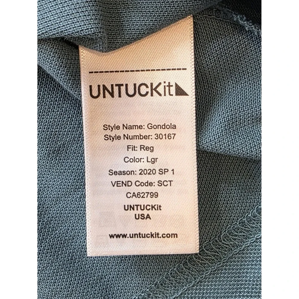 Untuckit 30167 Men's Turquoise Short Sleeve‎ Golf Polo Shirt. NWT. Size 3XL